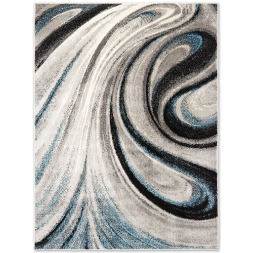 Zipcode Design™ Chrystal Abstract Blue/Black/Gray Area Rug & Reviews